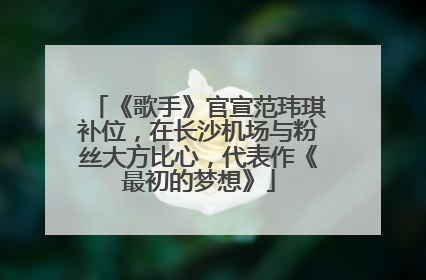 《歌手》官宣范玮琪补位，在长沙机场与粉丝大方比心，代表作《最初的梦想》