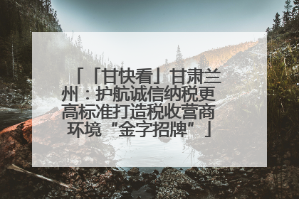 「甘快看」甘肃兰州：护航诚信纳税更高标准打造税收营商环境“金字招牌”