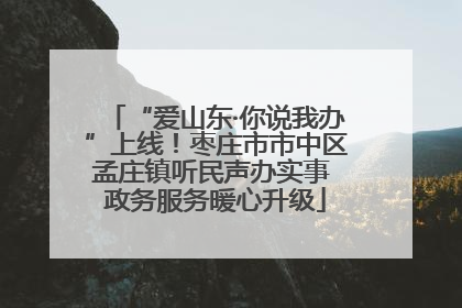 “爱山东·你说我办”上线！枣庄市市中区孟庄镇听民声办实事 政务服务暖心升级