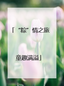 “粽”情之旅 童趣满溢
