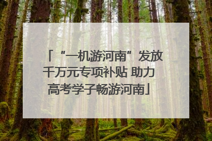 “一机游河南”发放千万元专项补贴 助力高考学子畅游河南