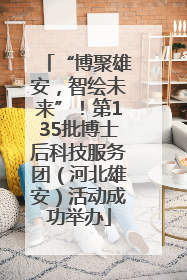 “博聚雄安，智绘未来”！第135批博士后科技服务团（河北雄安）活动成功举办
