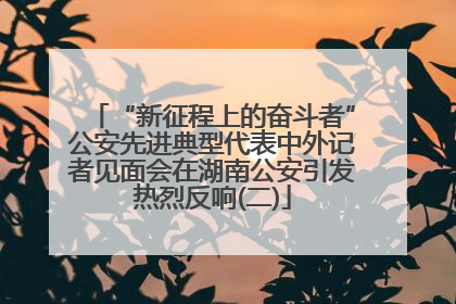 “新征程上的奋斗者”公安先进典型代表中外记者见面会在湖南公安引发热烈反响(二)
