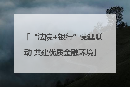 “法院+银行”党建联动 共建优质金融环境