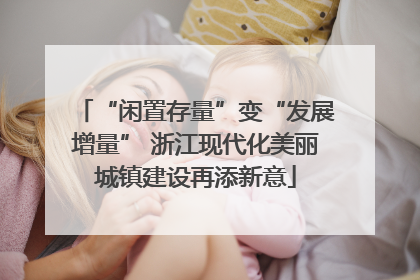 “闲置存量”变“发展增量” 浙江现代化美丽城镇建设再添新意