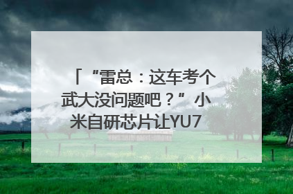 “雷总：这车考个武大没问题吧？”小米自研芯片让YU7会学习｜汽车科技