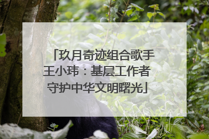 玖月奇迹组合歌手王小玮：基层工作者守护中华文明曙光