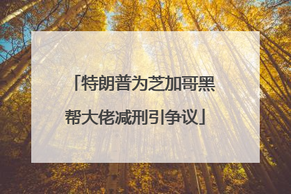 特朗普为芝加哥黑帮大佬减刑引争议