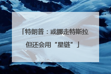 特朗普：或挪走特斯拉 但还会用“星链”
