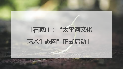 石家庄：“太平河文化艺术生态圈”正式启动