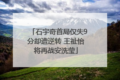 石宇奇首局仅失9分却遭逆转 王祉怡将再战安洗莹