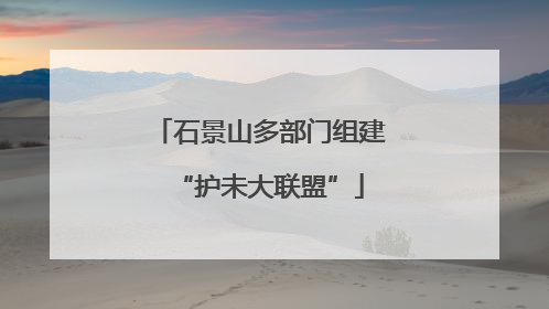 石景山多部门组建“护未大联盟”