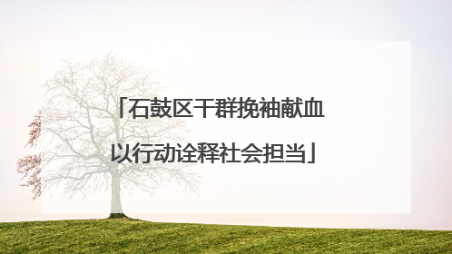 石鼓区干群挽袖献血 以行动诠释社会担当