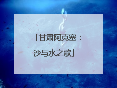 甘肃阿克塞：沙与水之歌