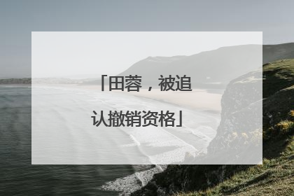田蓉，被追认撤销资格