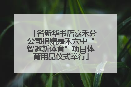 省新华书店嘉禾分公司捐赠嘉禾六中“智趣新体育”项目体育用品仪式举行