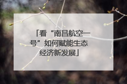 看“南昌航空一号”如何赋能生态经济新发展