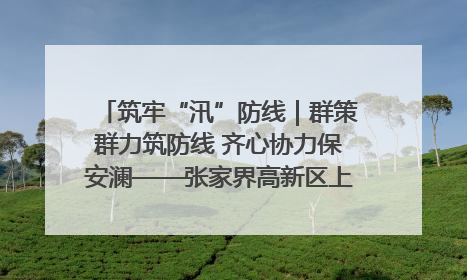 筑牢“汛”防线｜群策群力筑防线 齐心协力保安澜——张家界高新区上下众志成城迎战汛情