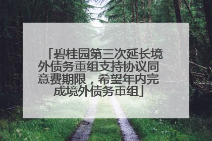 碧桂园第三次延长境外债务重组支持协议同意费期限，希望年内完成境外债务重组
