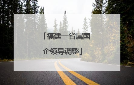 福建一省属国企领导调整