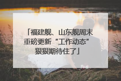福建舰、山东舰周末重磅更新“工作动态” 狠狠期待住了