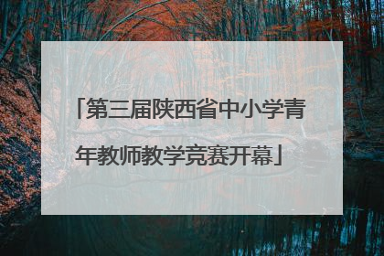 第三届陕西省中小学青年教师教学竞赛开幕