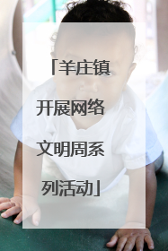 羊庄镇开展网络文明周系列活动