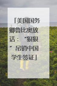 美国国务卿鲁比奥放话：“狠狠”吊销中国学生签证