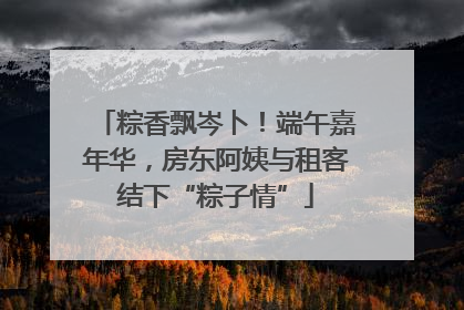 粽香飘岑卜！端午嘉年华，房东阿姨与租客结下“粽子情”