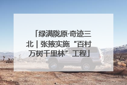 绿满陇原·奇迹三北｜张掖实施“百村万树千里林”工程