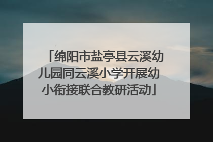 绵阳市盐亭县云溪幼儿园同云溪小学开展幼小衔接联合教研活动