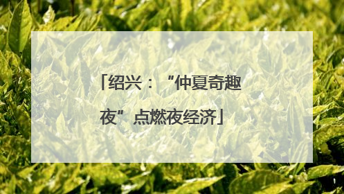 绍兴：“仲夏奇趣夜”点燃夜经济