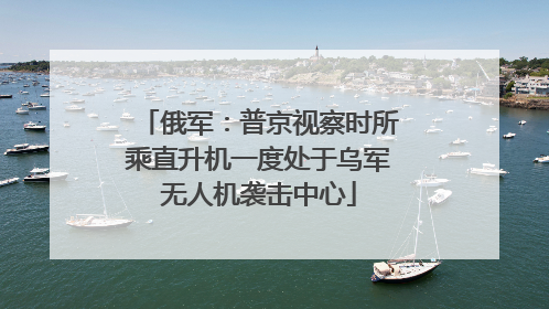 俄军：普京视察时所乘直升机一度处于乌军无人机袭击中心