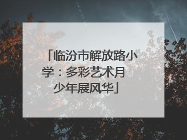 临汾市解放路小学：多彩艺术月 少年展风华