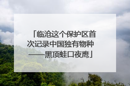 临沧这个保护区首次记录中国独有物种——黑顶蛙口夜鹰