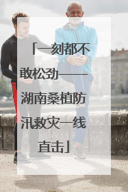 一刻都不敢松劲——湖南桑植防汛救灾一线直击