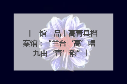 一馆一品丨高青县档案馆：“兰台‘高’唱 九曲‘青’韵”