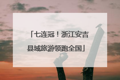 七连冠！浙江安吉县域旅游领跑全国