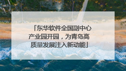 东华软件全国副中心产业园开园，为青岛高质量发展注入新动能