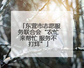 东营市志愿服务联合会“农忙来帮忙 服务不打烊”