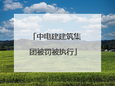 中电建建筑集团被罚被执行