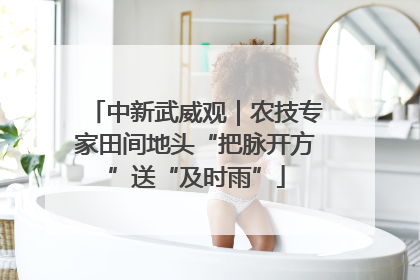 中新武威观｜农技专家田间地头“把脉开方”送“及时雨”