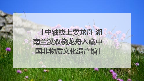 中轴线上耍龙舟 湖南兰溪双桡龙舟入藏中国非物质文化遗产馆