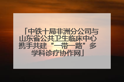 中铁十局非洲分公司与山东省公共卫生临床中心携手共建“一带一路”多学科诊疗协作网