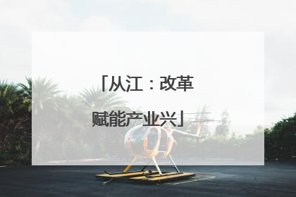 从江：改革赋能产业兴