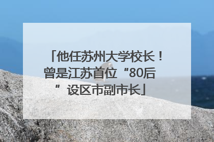他任苏州大学校长！曾是江苏首位“80后”设区市副市长