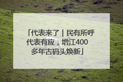 代表来了｜民有所呼代表有应，增江400多年古码头焕新