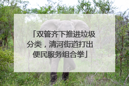 双管齐下推进垃圾分类，清河街道打出便民服务组合拳