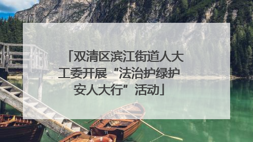 双清区滨江街道人大工委开展“法治护绿护安人大行”活动