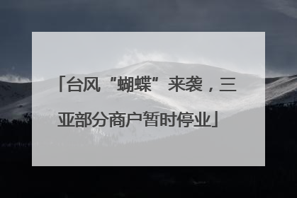 台风“蝴蝶”来袭，三亚部分商户暂时停业